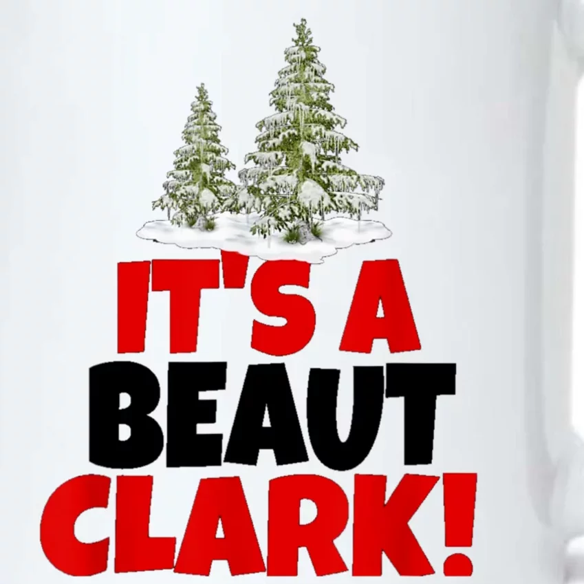 It's Beaut Clark Funny Christmas Red Buffalo Plaid Xmas Tree Black Color Changing Mug