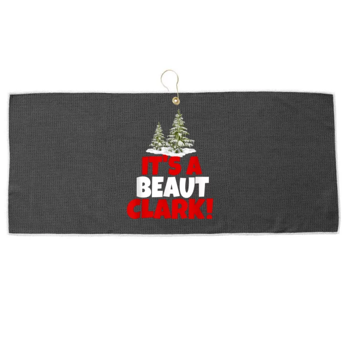 It's Beaut Clark Funny Christmas Red Buffalo Plaid Xmas Tree Large Microfiber Waffle Golf Towel