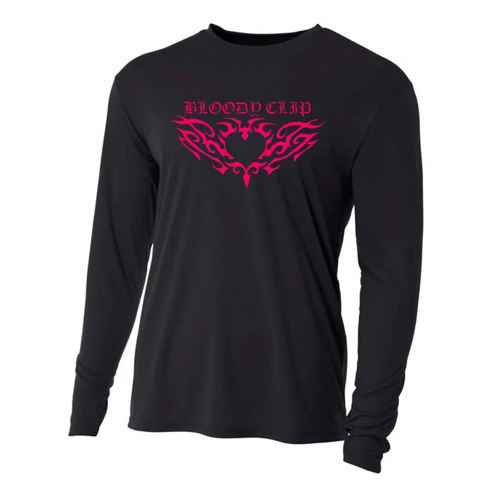 Imnotclip Bloody Clip Heart Cooling Performance Long Sleeve Crew