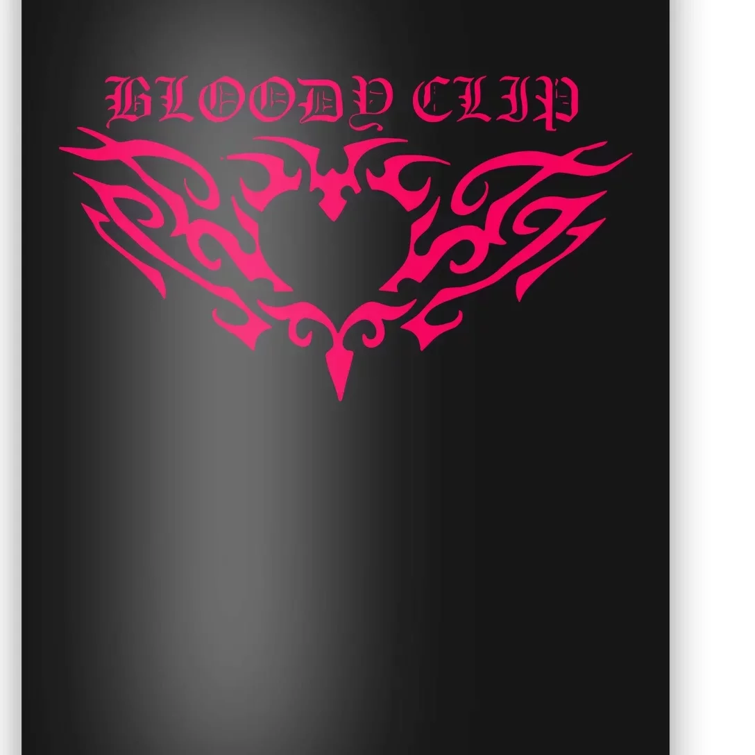 Imnotclip Bloody Clip Heart Poster