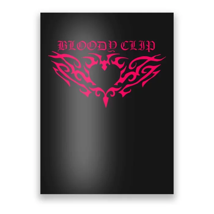 Imnotclip Bloody Clip Heart Poster