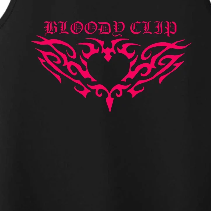 Imnotclip Bloody Clip Heart Performance Tank