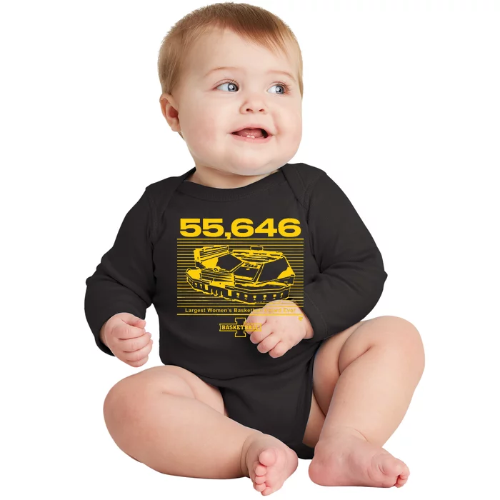 Iowa Basketball Crossover At Kinnick Baby Long Sleeve Bodysuit