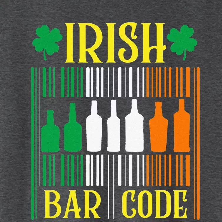 Irish Bar Code Funny St. Patrick's Day Party Shamrock Cute Women's Crop Top Tee