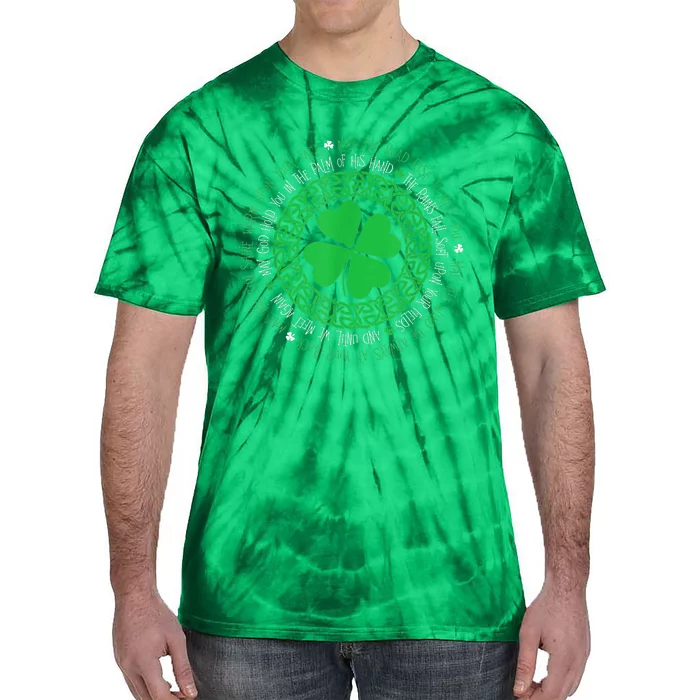 Irish Blessing Celtic Knot 4 Leaf Clover St Patrick's Day Tie-Dye T-Shirt