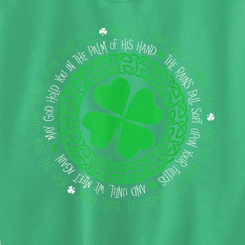 Cropped St. Patricks Day Irish Shamrock College Font Lucky Printed
