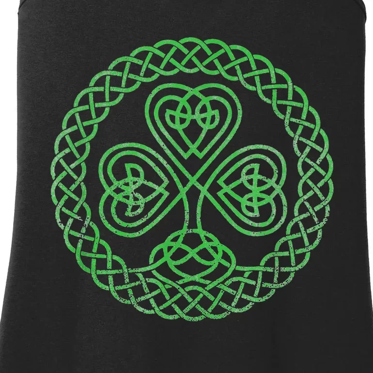 Irish Blessing Celtic Knot 4 Leaf Clover - St. Patrick's Day Ladies Essential Tank