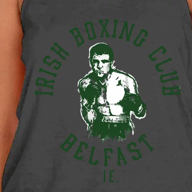 Irish Boxing Club Belfast Graphic Women's Knotted Racerback Tank