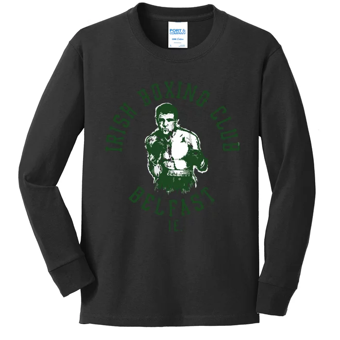 Irish Boxing Club Belfast Graphic Kids Long Sleeve Shirt