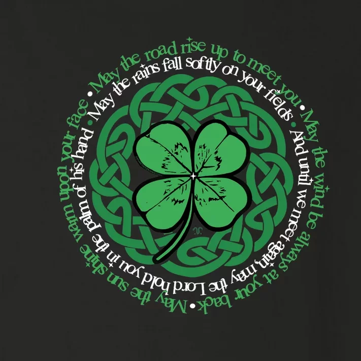 Irish Blessing, Celtic Knot & 4-Leaf Clover Luck Version B Toddler Long Sleeve Shirt