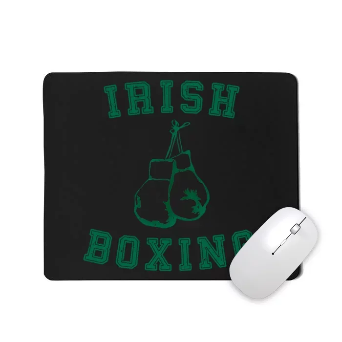 Irish Boxing Cool Gift Distressed Green Graphics Mousepad