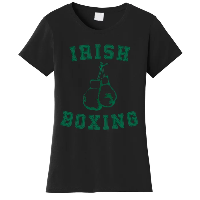 Irish Boxing Cool Gift Distressed Green Graphics Women's T-Shirt