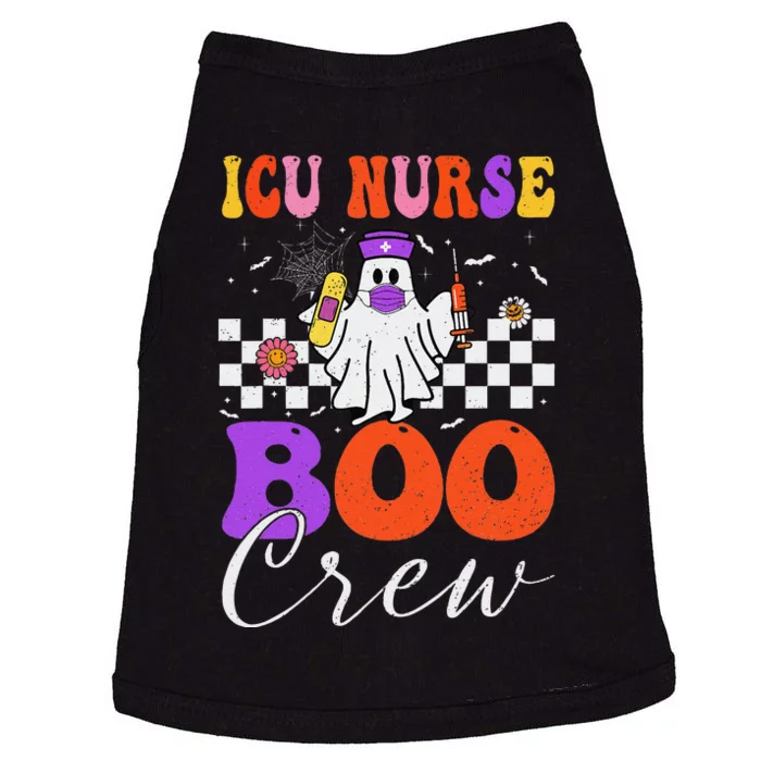 Icu Boo Crew Costume Funny Nurse Ghost Halloween Doggie Tank