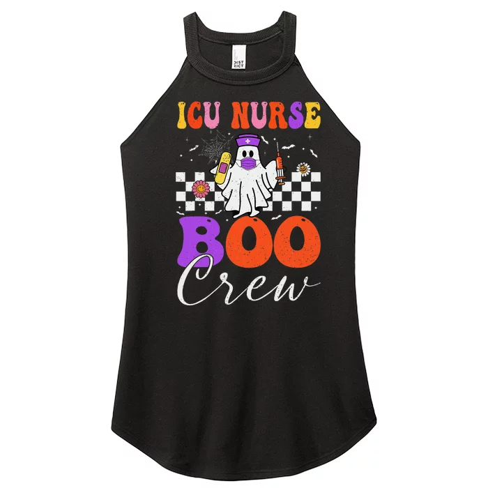 Icu Boo Crew Costume Funny Nurse Ghost Halloween Women’s Perfect Tri Rocker Tank