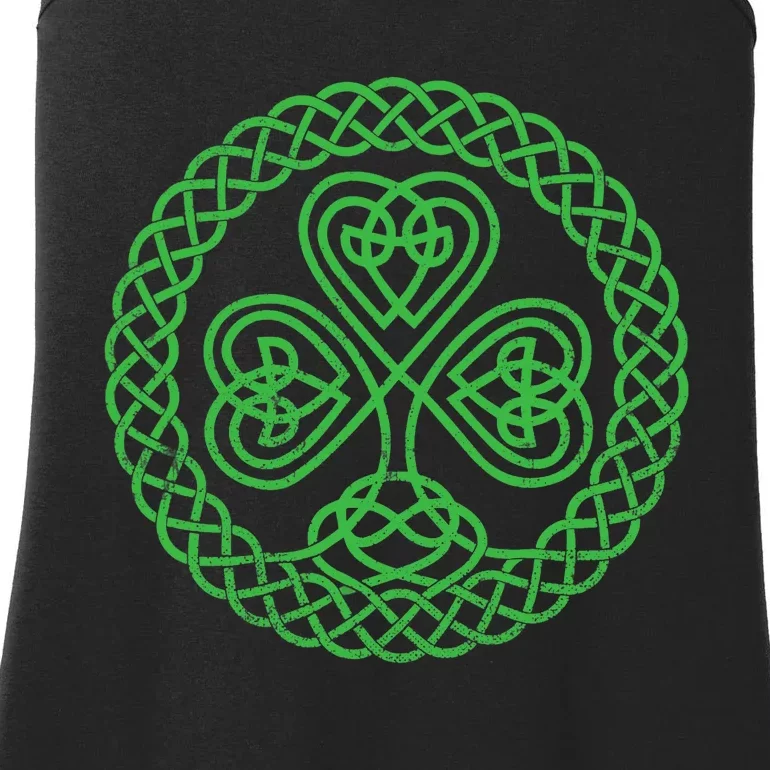 Irish Blessing Celtic Knot 4 Leaf Clover - St. Patrick's Day Ladies Essential Tank