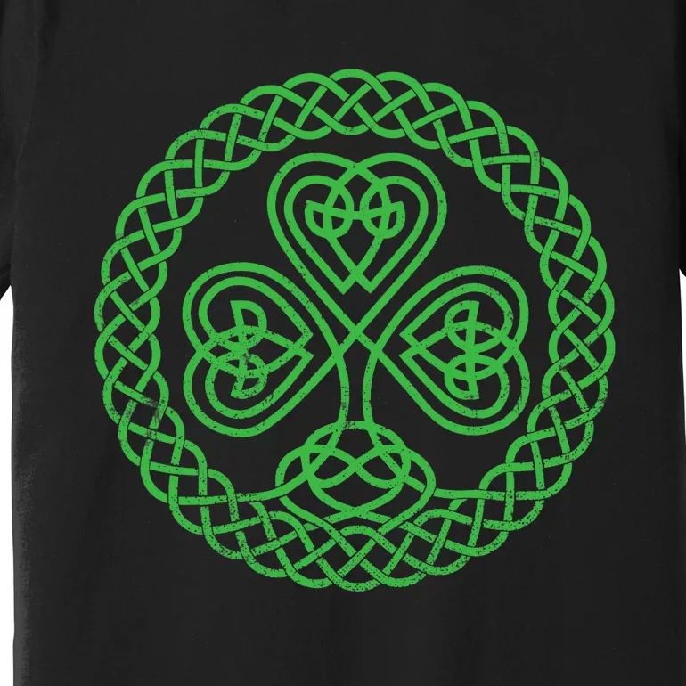 Irish Blessing Celtic Knot 4 Leaf Clover - St. Patrick's Day Premium T-Shirt