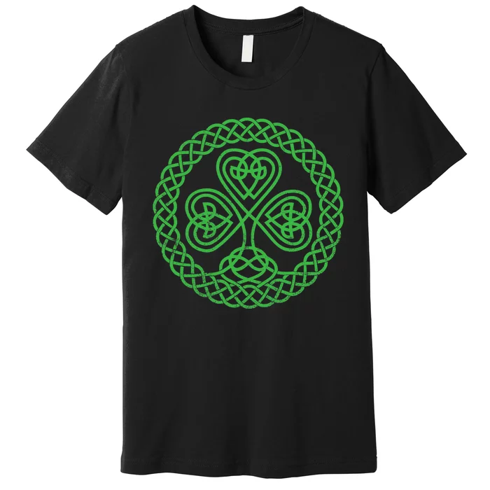 Irish Blessing Celtic Knot 4 Leaf Clover - St. Patrick's Day Premium T-Shirt