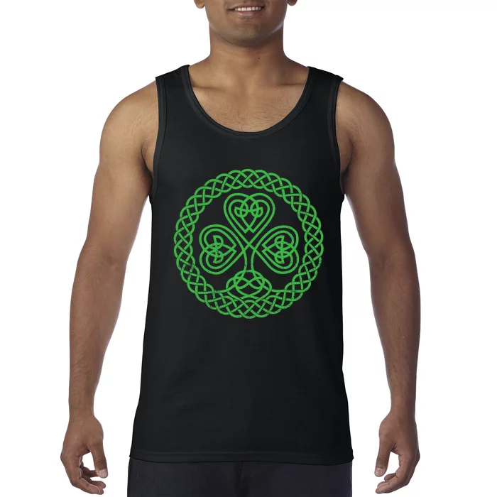 Irish Blessing Celtic Knot 4 Leaf Clover - St. Patrick's Day Tank Top