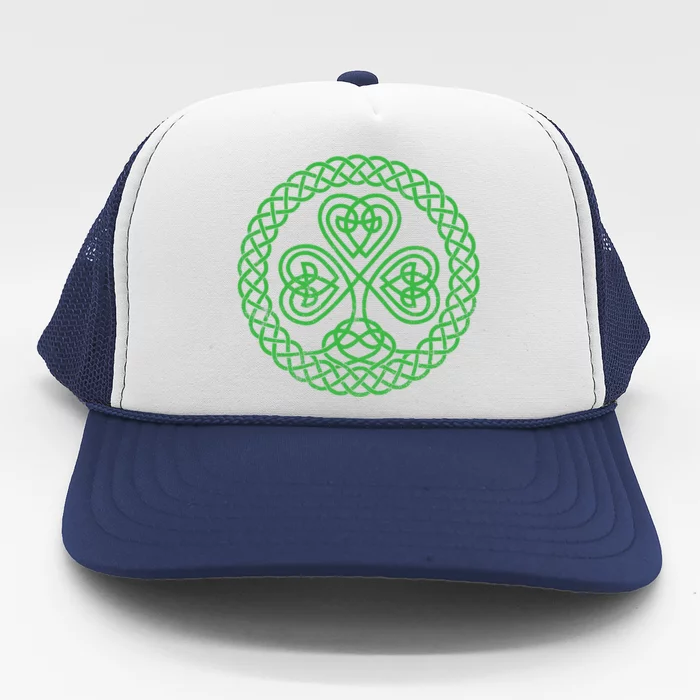 Irish Blessing Celtic Knot 4 Leaf Clover - St. Patrick's Day Trucker Hat