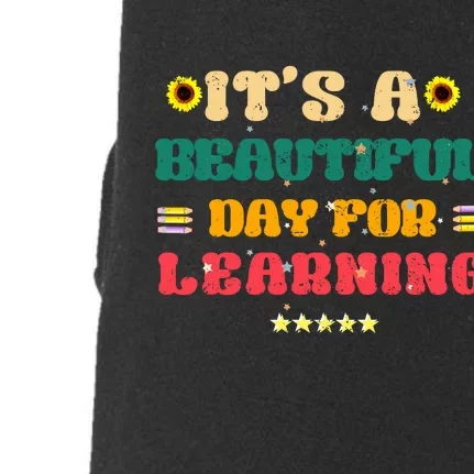 Its Beautiful Day For Learning Retro Teacher Students Women Doggie 3-End Fleece Hoodie