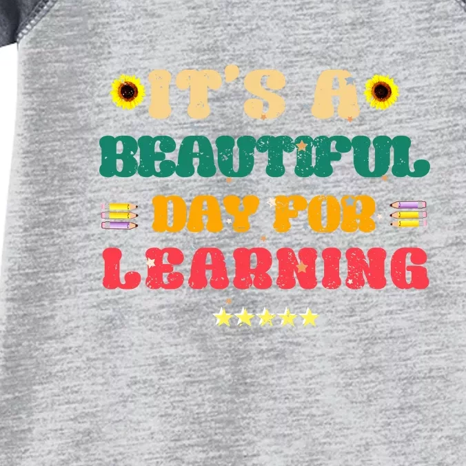 Its Beautiful Day For Learning Retro Teacher Students Women Infant Baby Jersey Bodysuit