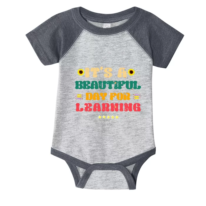 Its Beautiful Day For Learning Retro Teacher Students Women Infant Baby Jersey Bodysuit