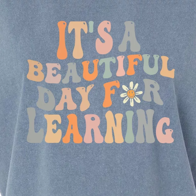 Its Beautiful Day For Learning Retro Teacher Students Women Garment-Dyed Women's Muscle Tee