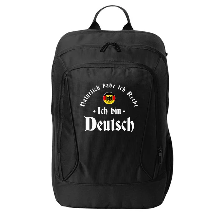 Ich bin Deutsch Funny Germany Roots German Heritage City Backpack