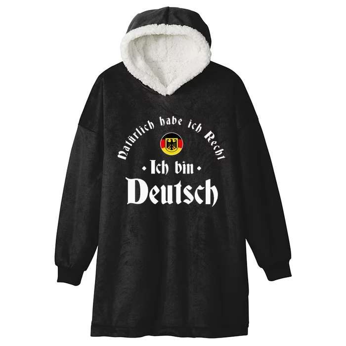 Ich bin Deutsch Funny Germany Roots German Heritage Hooded Wearable Blanket