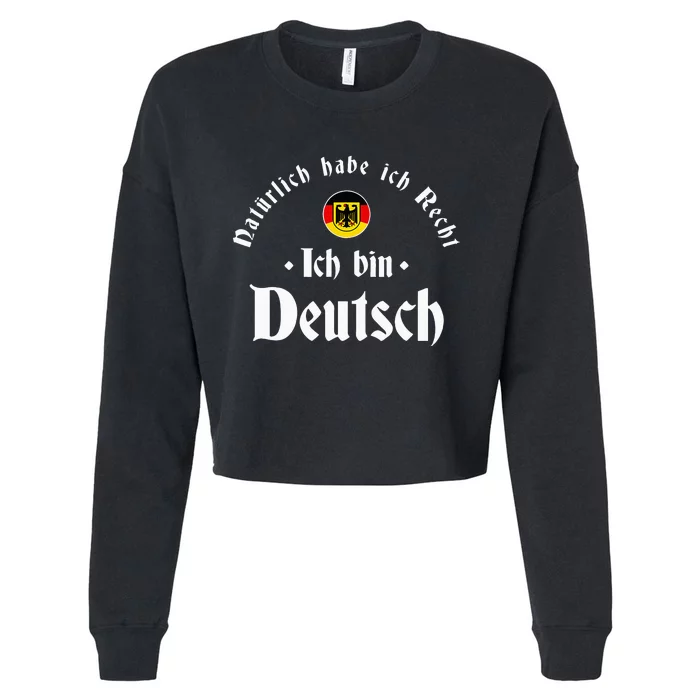 Ich bin Deutsch Funny Germany Roots German Heritage Cropped Pullover Crew