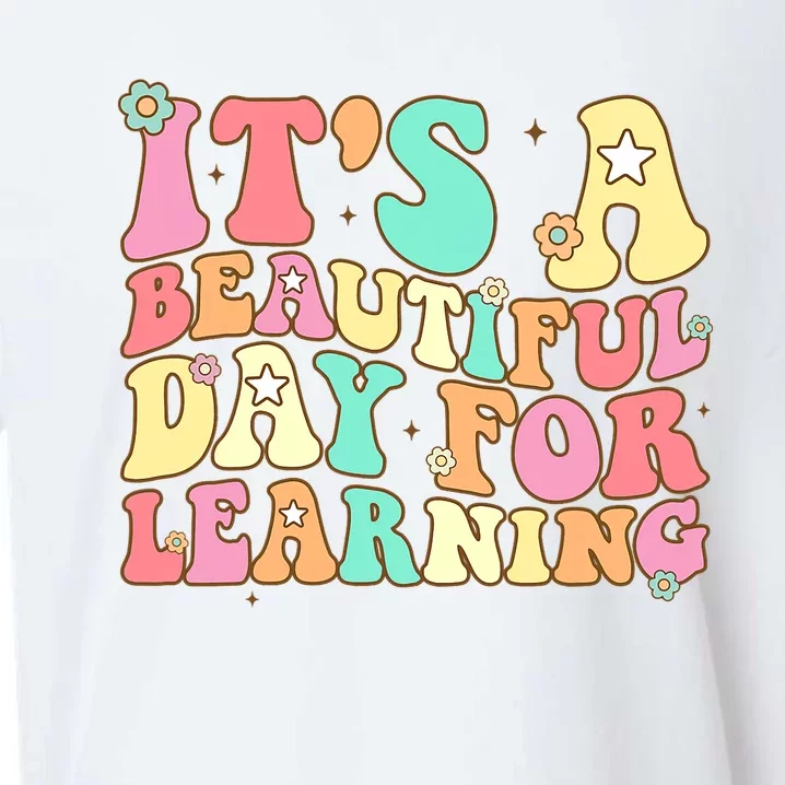 It's Beautiful Day For Learning Retro Teacher Students Women Sueded Cloud Jersey T-Shirt