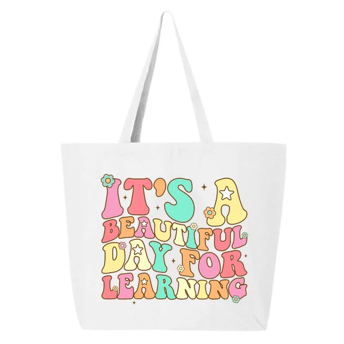 It's Beautiful Day For Learning Retro Teacher Students Women 25L Jumbo Tote