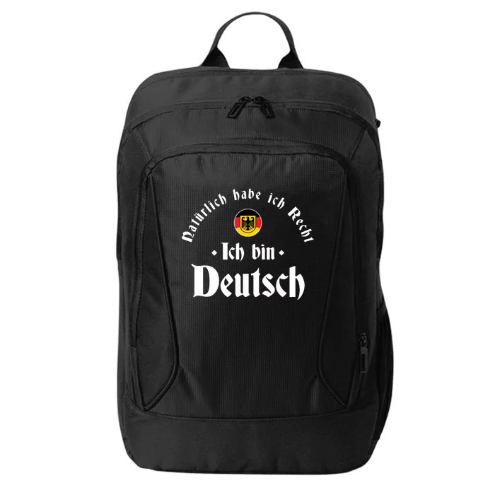 Ich Bin Deutsch Funny Germany Roots German Heritage City Backpack