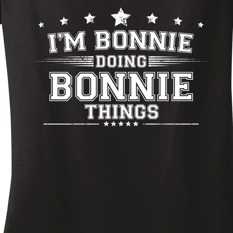 Im Bonnie Doing Bonnie Things Women's V-Neck T-Shirt