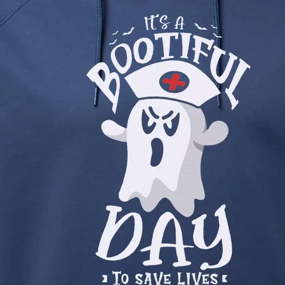 It's Bootiful Day To Save Lives Halloween Nurses Halloween Performance Fleece Hoodie