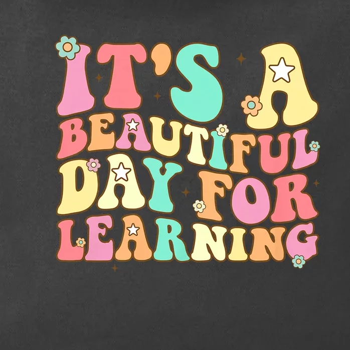 ItS Beautiful Day For Learning Retro Teacher Students Women Zip Tote Bag