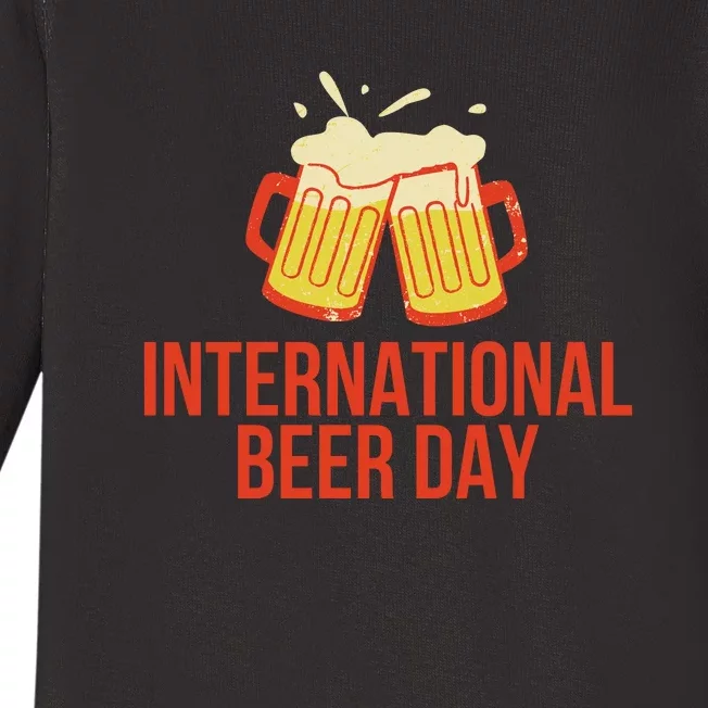 INTERNATIONAL BEER DAY Baby Long Sleeve Bodysuit