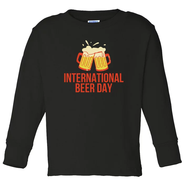 INTERNATIONAL BEER DAY Toddler Long Sleeve Shirt