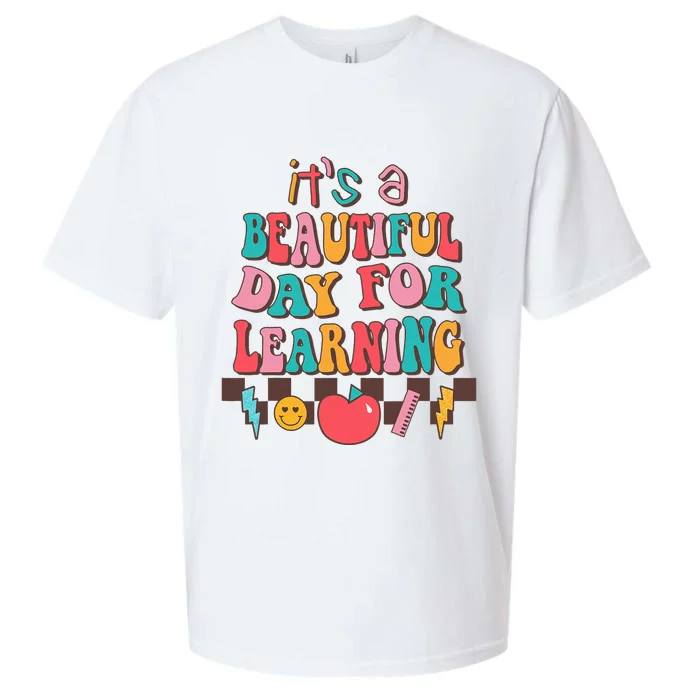 ItS Beautiful Day For Learning Retro Teacher Students Sueded Cloud Jersey T-Shirt