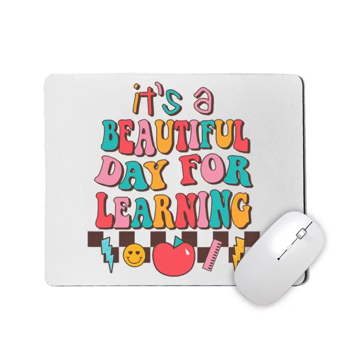 ItS Beautiful Day For Learning Retro Teacher Students Mousepad