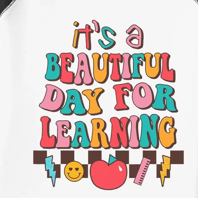 ItS Beautiful Day For Learning Retro Teacher Students Infant Baby Jersey Bodysuit