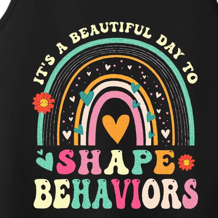 Its Beautiful Day To Shape Behaviors Aba Therapist Performance Tank