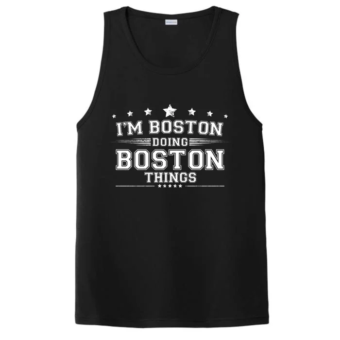 Im Boston Doing Boston Things Performance Tank