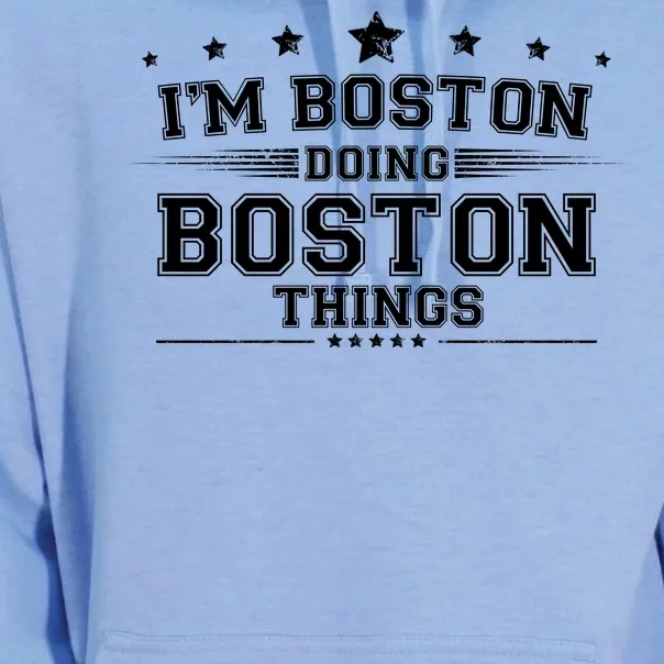 Im Boston Doing Boston Things Unisex Surf Hoodie