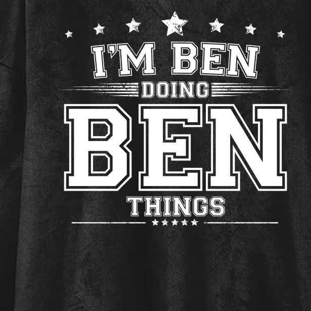 Im Ben Doing Ben Things Hooded Wearable Blanket