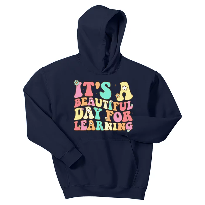 ItS Beautiful Day For Learning Retro Teacher Students Kids Hoodie