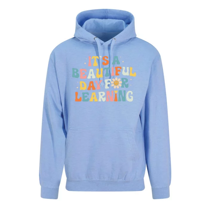 ItS Beautiful Day For Learning Retro Teacher Unisex Surf Hoodie