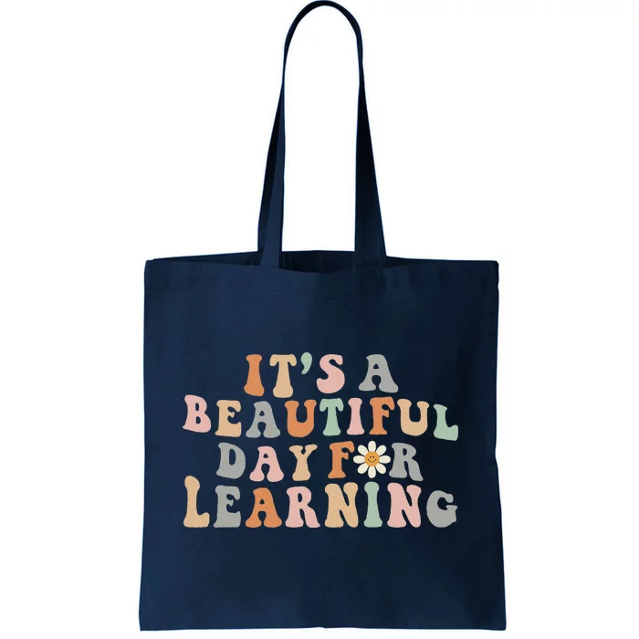 Its Beautiful Day For Learning Retro Teacher Students Tote Bag