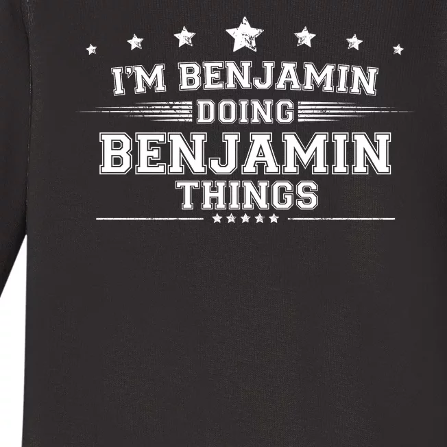 Im Benjamin Doing Benjamin Things Baby Long Sleeve Bodysuit