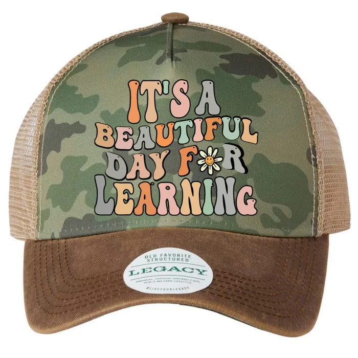 Its Beautiful Day For Learning Retro Teacher Students Legacy Tie Dye Trucker Hat